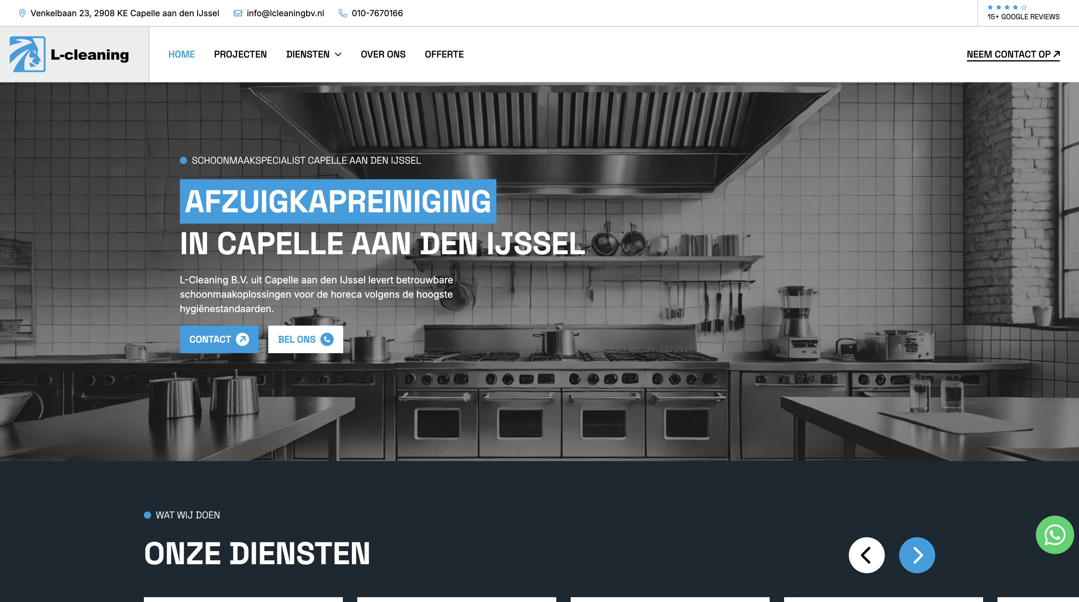 L-cleaning schoonmaakdiensten WordPress website Capelle aan den IJssel